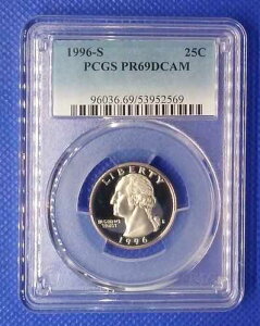 1996�N S 25C ���V���g�� �N�H�[�^�[ �v���[�t PCGS PR69DCAM