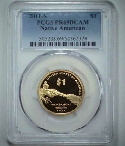 2011-S 1�h�� �l�C�e�B�u�A�����J���h�� �����p�m�A�O��� PCGS PR69DCAM 24rtc0602