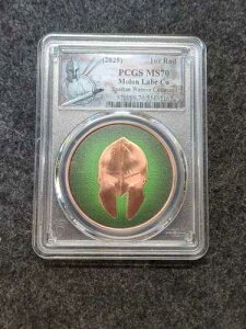 2025 Molon Labe Spartan Warrior �J���[�����O 1�I���X �����E���h -PCGS MS70-