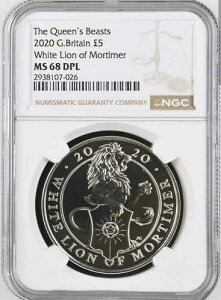 ��݂ł͂���܂��� 2020�N �C�M���X 5�|���h �z���C�g���C�I���E�I�u�E���[�e�B�}�[ NGC MS68 DPL