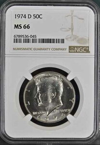 1974-D 50�Z���g �P�l�f�B �n�[�t�_���[ NGC MS66 6789536-045
