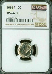 1984�N P ���[�Y�x���g �_�C�� NGC MS66 FT PQ MAC �X�|�b�g���X *