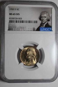 1950 D �W�F�t�@�[�\�� �j�b�P�� MS65 5FS NGC-