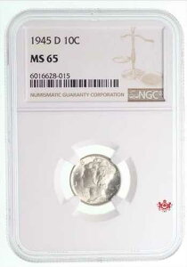 1945D �A�����J 10�Z���g - NGC MS65 - 6016628-015-