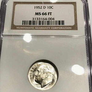 1952�N D ���[�Y�x���g �_�C�� NGC MS 66 �t�B�[�g (FB �t���g�[�`�o���h) �u���C�g X14