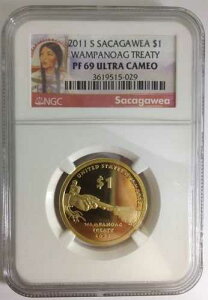 2011 Sacagawea-S $ 1 �R�C�� �����p�m�A�O��� NGC PF69 �E���g�� �J���I�B