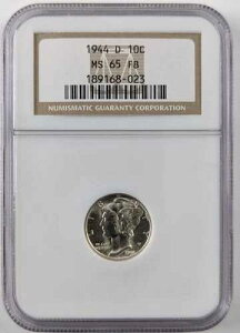 1944-D �}�[�L�����[��� 10�Z���g NGC MS65 FB �t���o���h 189168-023