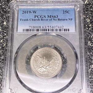 2019 W �t�����N�E�`���[�` ���o�[�E�I�u�E�m�[�E���^�[�� NP �N�H�[�^�[ 25�Z���g PCGS MS 63 �v���r�[�}�[�N V75