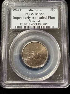 2002-P �~�V�V�b�s 25C PCGS �~���g�G���[ �s�K�؂ɏĂ��Ȃ܂����ꂽ�v�����V�F�b�g (Z-0037)