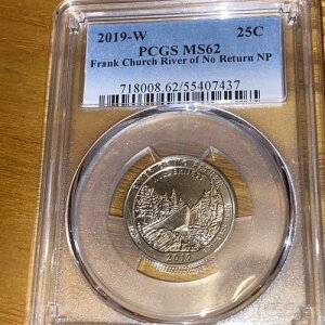 2019 W �t�����N�E�`���[�` ���o�[�E�I�u�E�m�[�E���^�[�� NP �N�H�[�^�[ 25�Z���g PCGS MS 62 �v���C�x�[�g�}�[�N V75