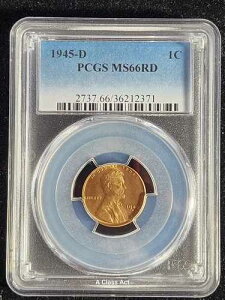 1945�N D �����J�[�� �E�B�[�g�Z���g PCGS MS 66 RD�BT5070