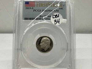 2019 S 10C ���[�Y�x���g �_�C�� �o�[�X�Z�b�g PCGS PR70DCAM �t�@�[�X�g�X�g���C�N DB1-34