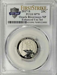 2017�N - S Ozark Riverways NP �N�H�[�^�[ - PCGS SP70 - Enhanced Unc. - First Strike