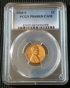 1968-S PCGS PR68RD CAMEO �����J�[���L�O�Z���g �u���[���x��