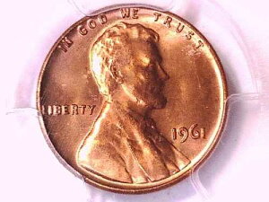 1961�N P �����J�[���L�O�Z���g�y�j�[ PCGS MS 65 RD 30900197