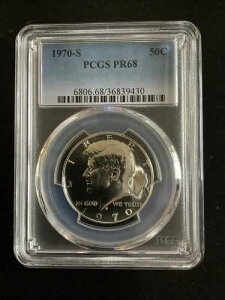 1970�N�� �P�l�f�B �n�[�t�_���[ PCGS PR 68 �J���I - 50�Z���g - CAM �ʐ^�̒ʂ�A�������R�C���ł�