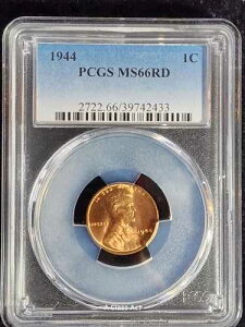 PCGS MS66 RD 1944 ���b�h �����J�[�� �E�B�[�g �Z���g!! 1944 P!! MS 66 RD!! ���� T5068