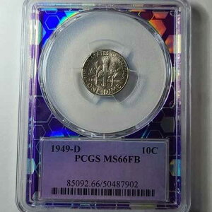 1949-D 10�Z���g ���[�Y�x���g �_�C�� �V���o�[ MS66FB PCGS 50487902