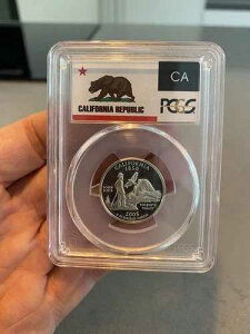 2005-S 25�Z���g �J���t�H���j�A�B �N�H�[�^�[ �R�C�� PCGS PR69 DCAM 90% �V���o�[