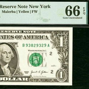 2021�N $1 FRN PMG 66EPQ - �W�F���A���T�[�L�����[�g�j���[���[�N - �t�@���V�[�V���A���i���o�[ 93829329