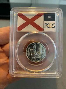 2003-S 25�Z���g �B�N�H�[�^�[ �A���o�} PCGS PR69 DCAM 90% �V���o�[