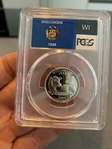 2004-S 25�Z���g �E�B�X�R���V���B�N�H�[�^�[ PCGS PR69 DCAM 90% �V���o�[