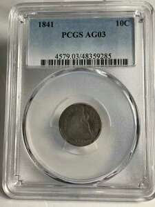 1841�N ���Ȍ^���o�e�B�_�C�� PCGS AG03