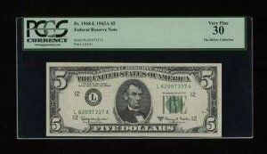 DBR 1963-A $5 FRN �T���t�����V�X�R Fr. 1968-L PCGS 30 �V���A�� L62097337A