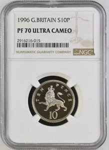 1/0 �g�b�v�|�b�v - 1996�N �C�M���X 10�y���X �V���o�[ �v���[�t NGC PF 70