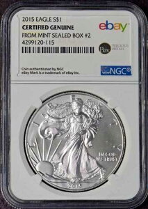 2015�N �A�����J�� �V���o�[ �C�[�O�� NGC �~���g �{�b�N�X #2 - eBay + Bay PM ���x�� - ?COINGIANTS?