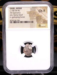 Gaul Aedui AR Quinarius c.100?50 BC ?? ��������n ? NGC Choice Fine - Ch F