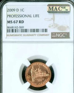 2009 D �����J�[�� �Z���g �v���t�F�b�V���i�� ���C�t NGC MS67 RD MAC �X�|�b�g���X�B