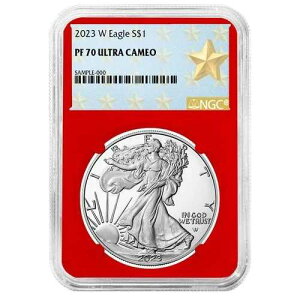 2023-W �v���[�t $1 �A�����J�� �V���o�[ �C�[�O�� NGC PF70UC �E�F�X�g�|�C���g �X�^�[���x�� ���b�h�R�A