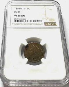 1866�N1��6�� FS-301 �č��C���f�B�A���w�b�h�Z���g�R�C���ANGC VF 25 BN�A�o���A���g