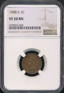 1908-S �C���h �Z���g NGC VF 20 BN *�Z�~�L�[ �f�[�g* *�V���[�v �R�C��!*