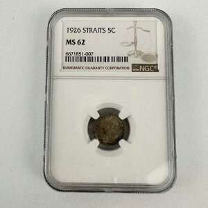 1926�N Straits Settlements 5C 5�Z���g MS62 NGC�O���[�h