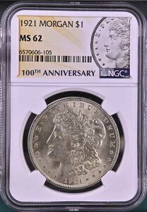 :1921-P �����K���E�g�D�E�s�[�X�E�_���[��� 100���N�L�O NGC MS62 �ō��O���[�h
