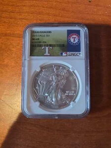 NGC MS69 2015 �A�����J���C�[�O�� �V���o�[�h�� �e�L�T�X�E�����W���[�Y ���W���[���[�O�x�[�X�{�[��