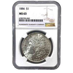 1886-P 1�h�� �����K����� NGC MS63 ���������i�č��j