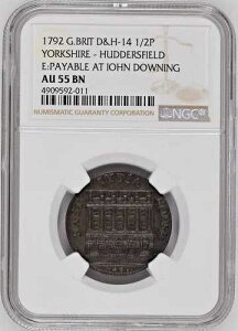 1792�N �C�M���X �n�[�t�y�j�[ ���[�N�V���[ �n�_�[�X�t�B�[���h D&H-14 �� NGC AU 55 BN