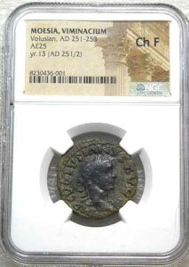 251-253 AD ���[�}�� ���H���V�A�� ���G�V�A ���B�~�i�V�E�� AE 25mm NGC Ch F �O���[�f�B���O�ς� #MC175