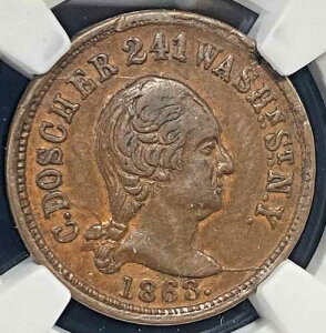 1863�N �j���[���[�N NY C. �h�b�V���[ �g�[�N�� F-630V7a NGC AU 55 �u���E��