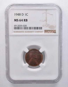 1948-D �����J�[���E�E�B�[�g�E�Z���g MS64 RB NGC �������g�[�� *7147