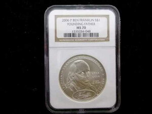 2006-P �x���W���~���E�t�����N���� S$1 �����̕� - NGC �O���[�h MS70 - .90 �V���o�[ USBSR001