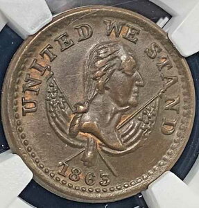 1863�N �j���[���[�N NY �u���A�X�E�u���U�[�Y �p�C�x�[�J�[�Y �g�[�N�� F-630L-18b NGC MS UNC �ڍ�
