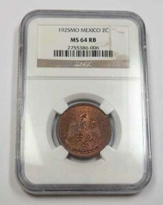 1925-Mo NGC MS64 RB | ���L�V�R - �g�[���h�X�E�Z���^�{�X 2�Z���g 2C �R�C�� #35691A