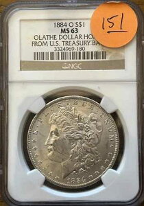 1884-O �����K����� NGC MS63 ~ �I���C�T�E�h���A�č������ȑ��u����