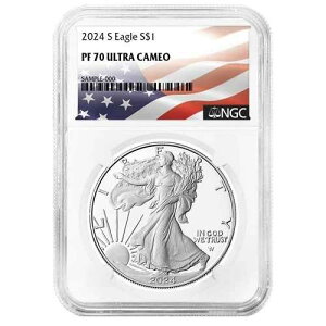 2024-S �v���[�t $1 �A�����J�� �V���o�[ �C�[�O�� NGC PF70UC �t���b�O���x��