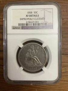 NGC XF �ڍ� 1858�N 50C ���Ȍ^���R�̏��_�������B�s�K�؂Ȑ��B