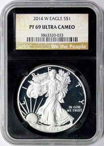 2014-W �v���[�t �A�����J�� �V���o�[ �C�[�O�� $1 NGC PF69UCAM �u���b�N ���g���uWe The People�v